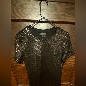 DKNY, back, sequined shirt. EUC, size medium